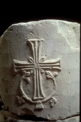 Hovedstol fra en tidlig byzantinsk kirke i Nizanah i det nordlige Negev